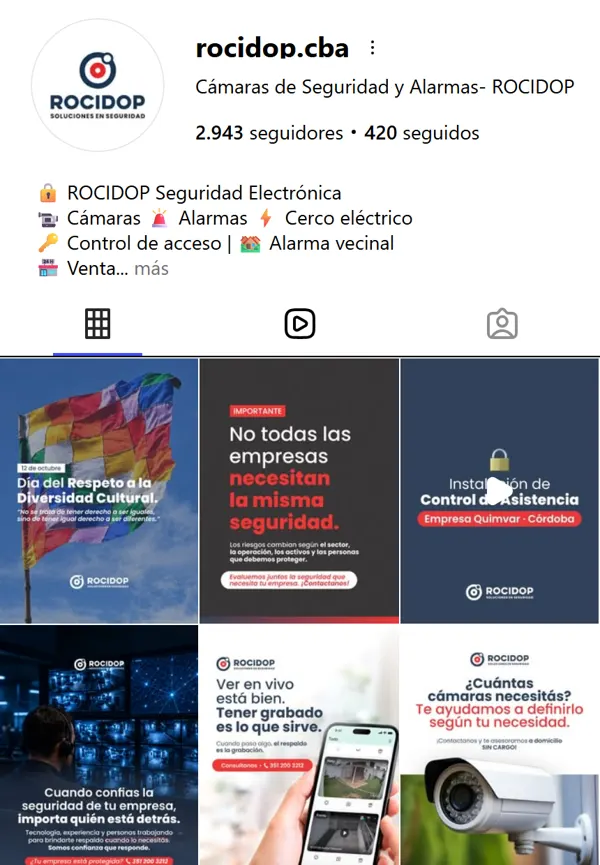 Perfil de Instagram de Rocidop