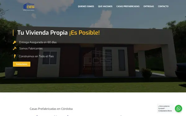 Sitio web de CES Construcciones