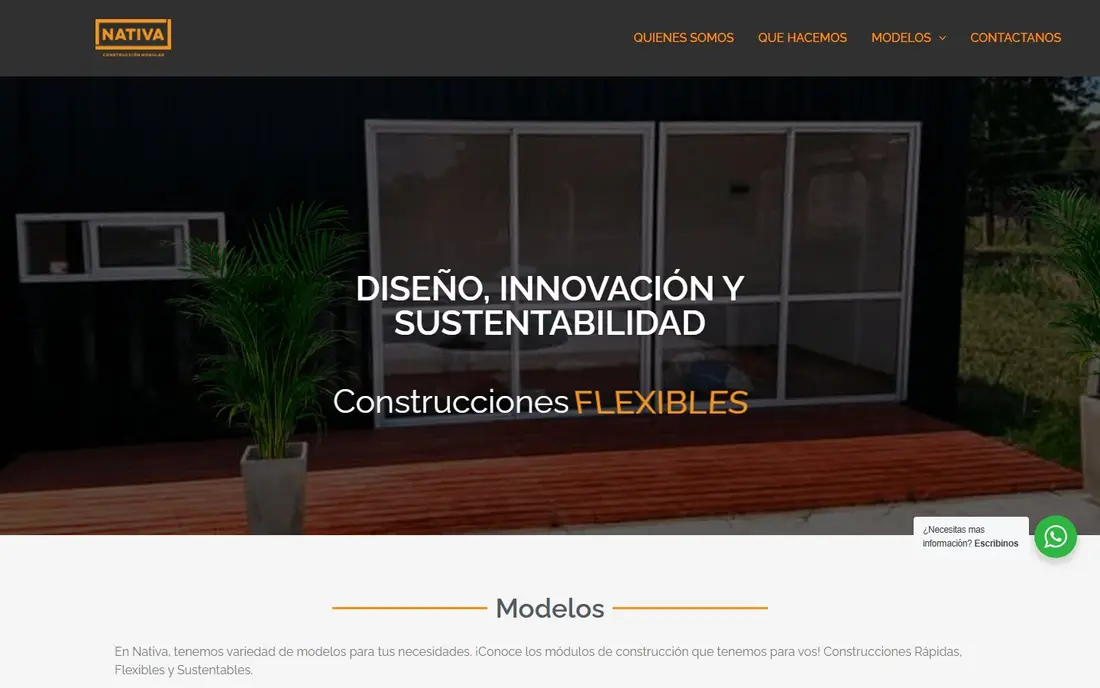 Web de Nativa diseñada por MDC
