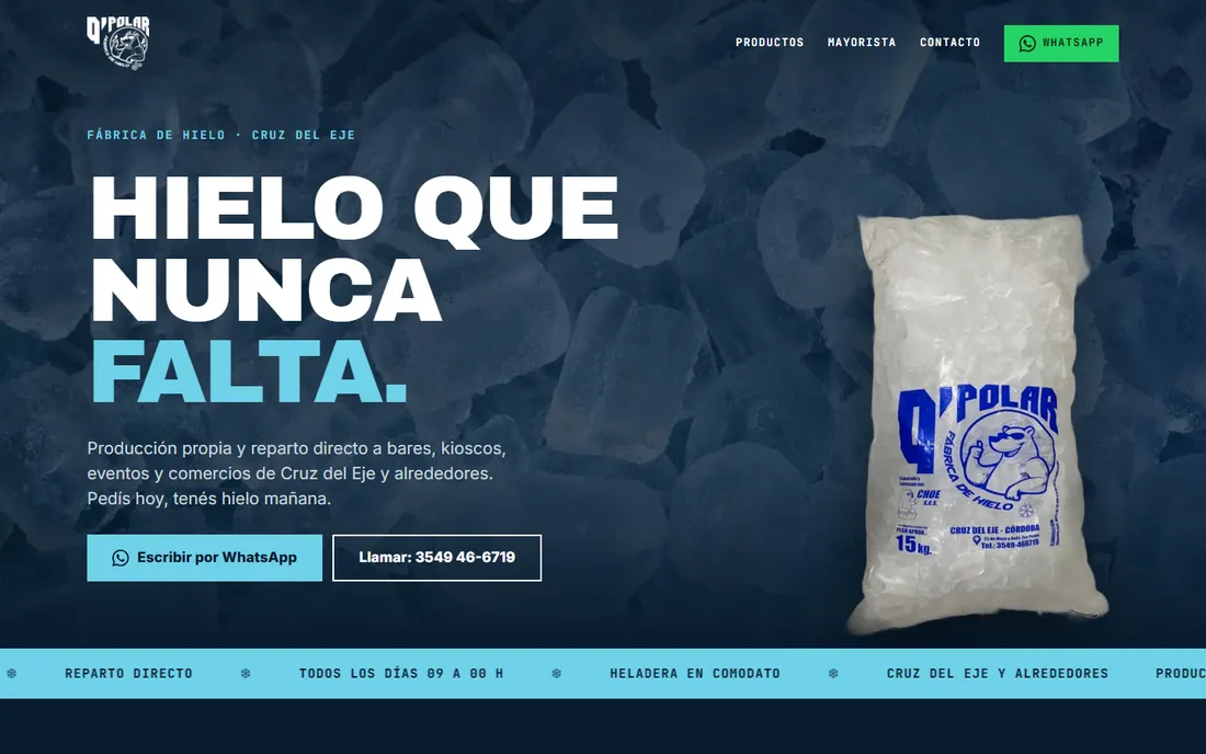 Web de Q'Polar diseñada por MDC
