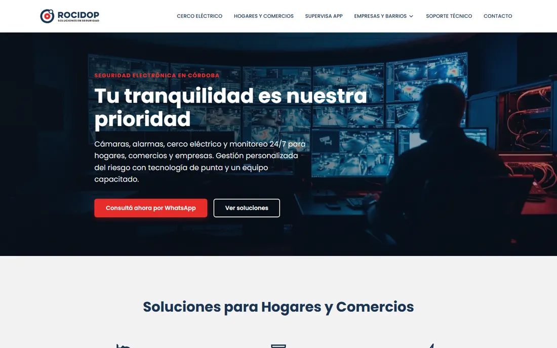 Web de Rocidop diseñada por MDC